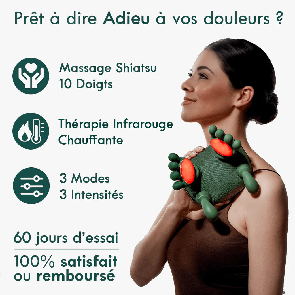 Masseur Trapèze Shiatsu 4D - Massage Nuque et Épaules
